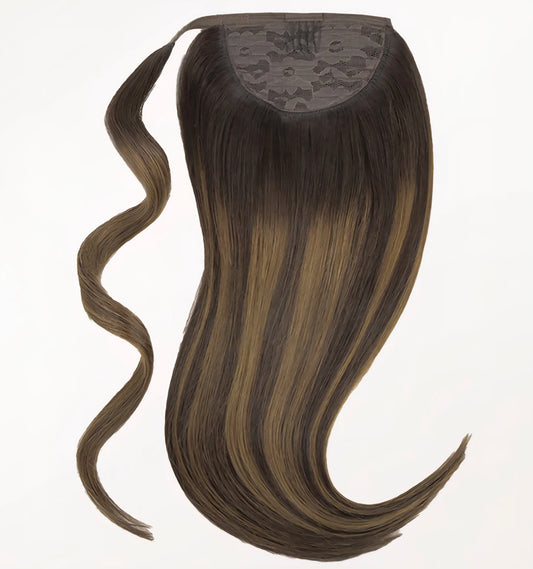 Ash Brown Balayage ponytails 20" 100g